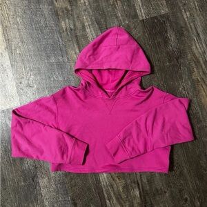 Cropped Pink Lululemon Hooded Sweatshirt
